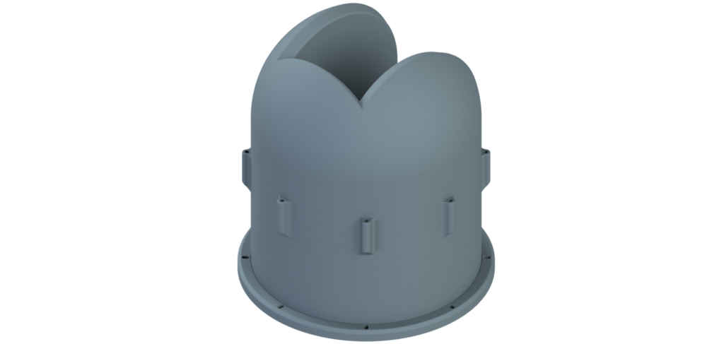 Casco de cámara submarina en 3d