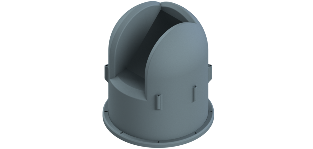 Casco de cámara submarina en 3d