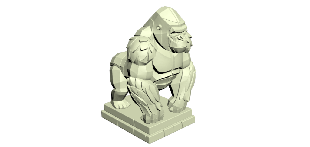 Diseño 3D de Gorila con IA