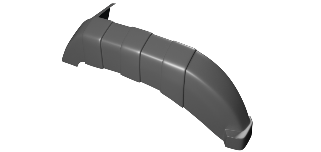 Modelado 3d de Guardafango de Cuatrimoto
