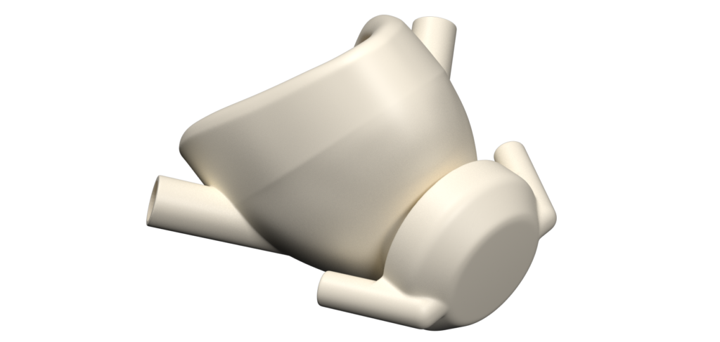 Diseño 3d de Inhalador Personal de color blanco
