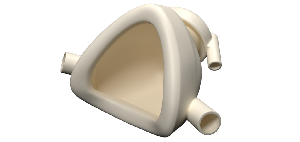 Diseño 3d de Inhalador Personal de color blanco