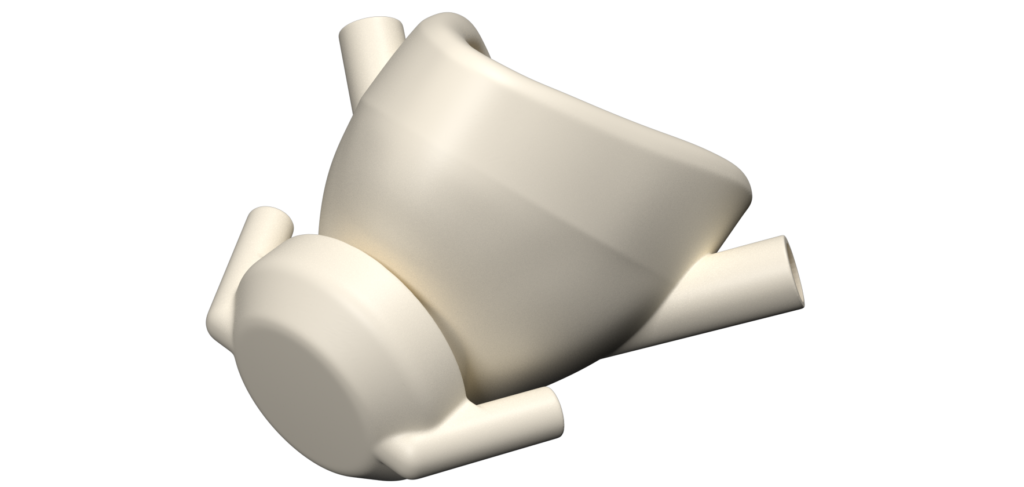 Diseño 3d de Inhalador Personal de color blanco
