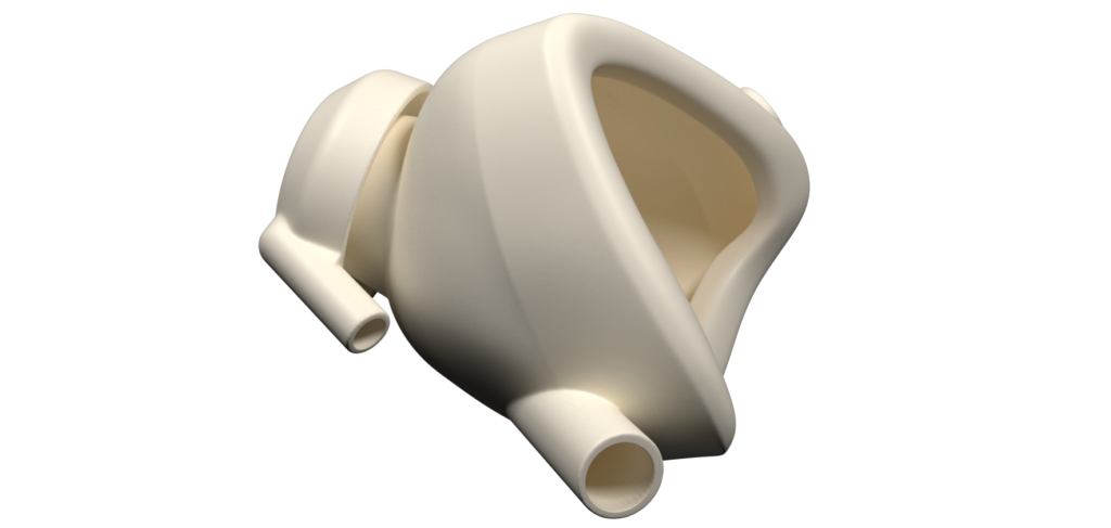 Diseño 3d de Inhalador Personal de color blanco